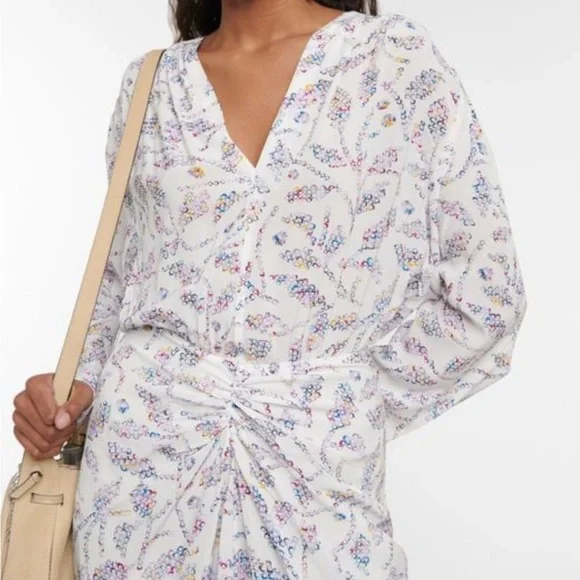 Women's White Danalia Printed Jersey Midi Dress - Picture 2 of 5